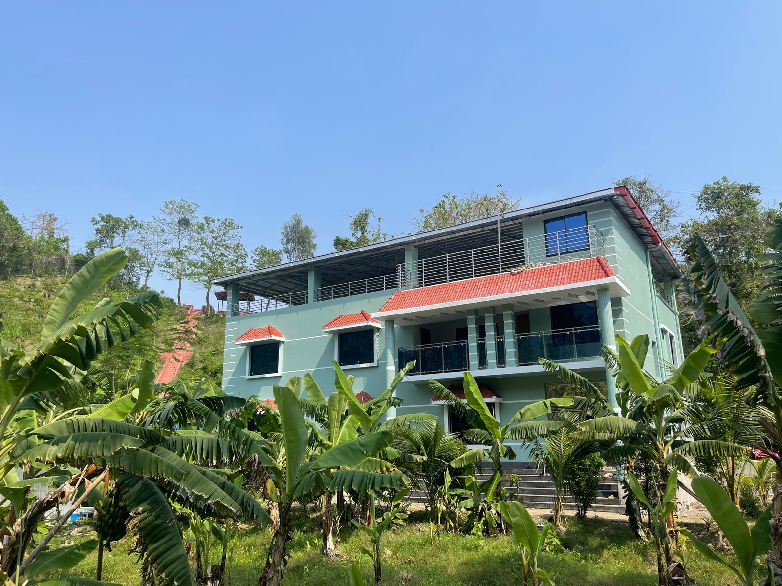 Beautiful green hillside at the BE WELL campus